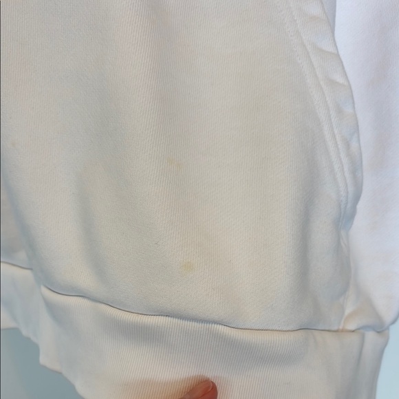 Adidas Classic White Hoodie with Black Trefoil Medium - Picture 4 of 7